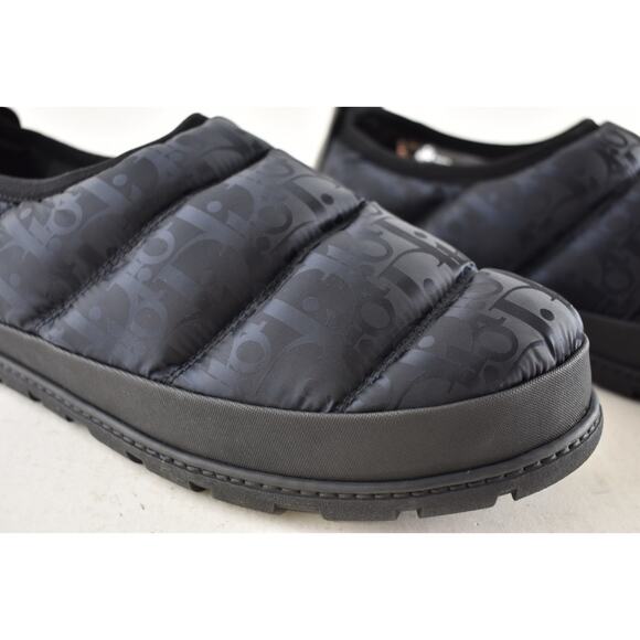 Dior Mens Snow Slipper Navy Blue Oblique Black Flat Slip On Loafer Sneaker 44 11 - Picture 6 of 16